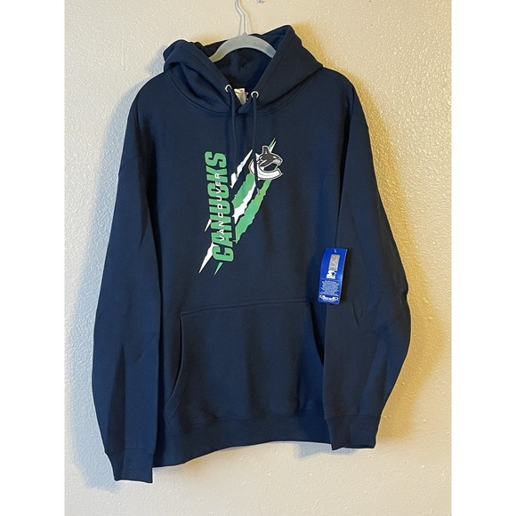 Men's 2XL NWT Vancouver Canucks Starter Color Scratch Fleece Pullover Hoodie